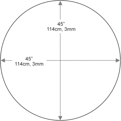 Dulles Glass 45 inch Round Glass Table Top - Tempered - 1/4" Thick Glass Surface, Safe Flat Polished, Multipurpose for Dining Table, Patio, Coffee and End Table