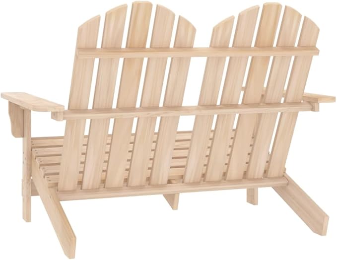 Lawn Chairs Porch Furniture Patio Furniture Set 2-Seater Patio Adirondack Chair Solid Wood Firfor Outdoor Kitchen Lawn Garden