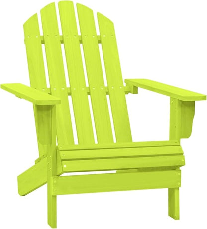 Adirondack Chair Solid Fir Wood Green 35.2" Outdoor Patio Furniture, Ergonomic Lounge Chair for Garden Backyard Poolside with 242.5 lb Capacity Weather-Resistant Design