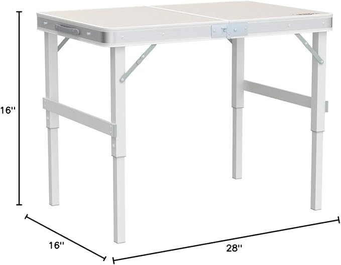 VINGLI 3FT Small Camping Folding Table Adjustable Height Aluminum Folding Table for Picnic Party BBQ - Photo 3
