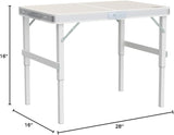 VINGLI 3FT Small Camping Folding Table Adjustable Height Aluminum Folding Table for Picnic Party BBQ - Photo 3
