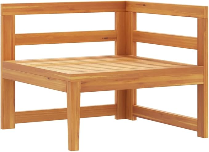Modern Outdoor Corner Sofa with Thick Cushions and Removable Covers, Durable Acacia Wood Patio Furniture for Garden - Photo 3