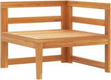 Modern Outdoor Corner Sofa with Thick Cushions and Removable Covers, Durable Acacia Wood Patio Furniture for Garden - Photo 3