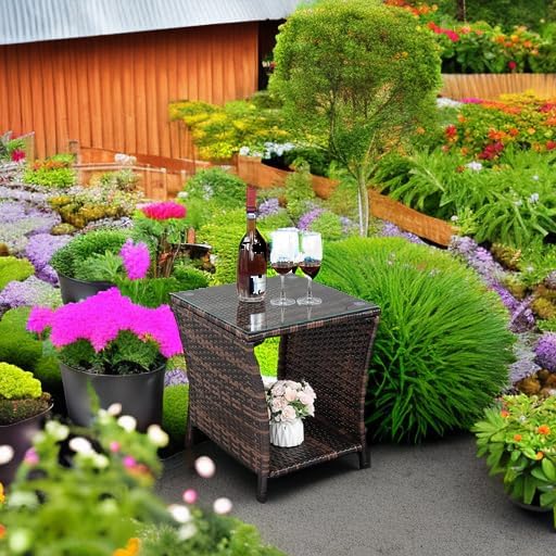HomVent Patio Wicker Rattan Side Table - Photo 6