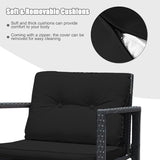 HAPPYGRILL 3-Piece Rocking Bistro Set Outdoor Patio Conversation Set with Rocking Chairs and Coffee Table - Photo 5