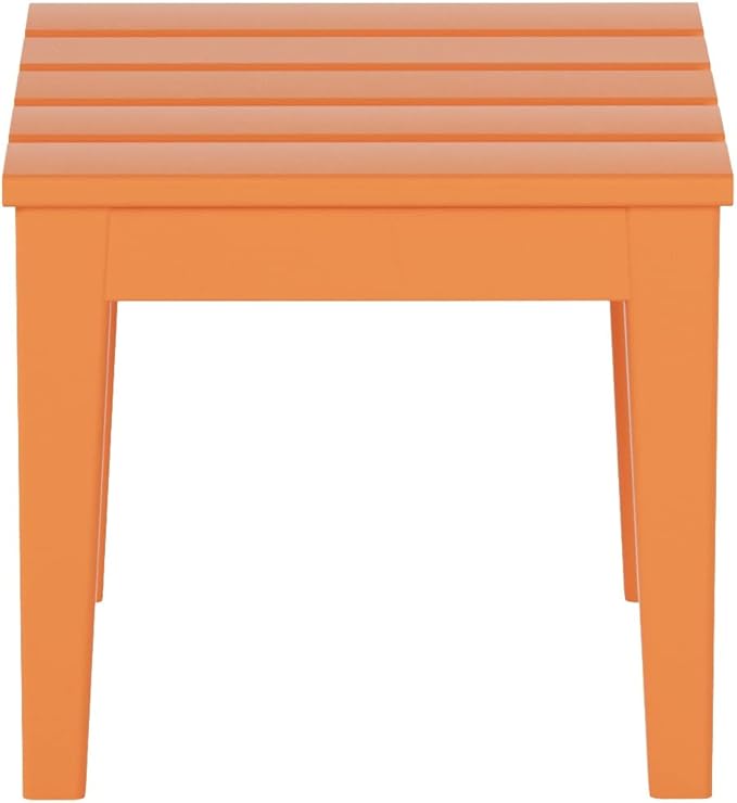 WestinTrends Ashore Outdoor Patio Modern Adirondack Side Table, Orange