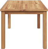 Modern Outdoor Coffee Table Solid Teak Wood 43.31x21.65x17.72 in Brown Patio Cocktail Table Weather Resistant for - Photo 6