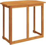Balcony Table Brown Solid Acacia Wood Medium Foldable Poolside Table Coffee Tables for Beach Garden - Photo 6
