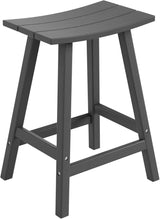 WestinTrends Malibu Malibu 24 Inch Counter High Saddle Stools (Set of 3), Gray - Photo 4