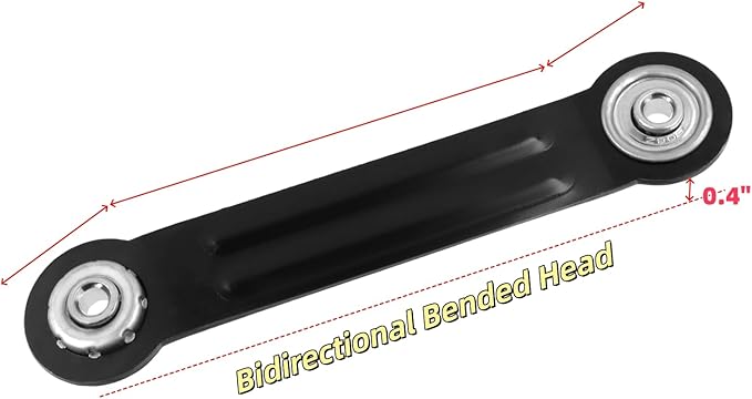 LC LICTOP Glider Bearing Arm Bracket Replacement, 4Pcs Black, 6.9 Inch Length & 5.5 Inch Hole Center, Hardware Rocker Parts for Patio Glider, Garden Bench, and Chair Repair