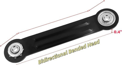 LC LICTOP Glider Bearing Arm Bracket Replacement, 4Pcs Black, 6.9 Inch Length & 5.5 Inch Hole Center, Hardware Rocker Parts for Patio Glider, Garden Bench, and Chair Repair