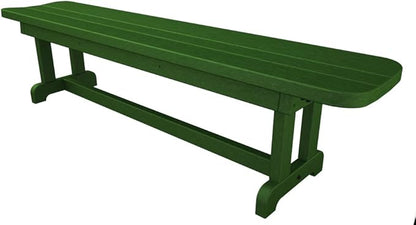 POLYWOOD Park 72-Inch Harvester Backless Bench, Green