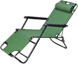 Patio Lounge Chair, Portable Folding Outdoor Patio Lounge Chairs Sun Pool Lawn Chaise with Pillow for Outdoor Camping - Photo 1