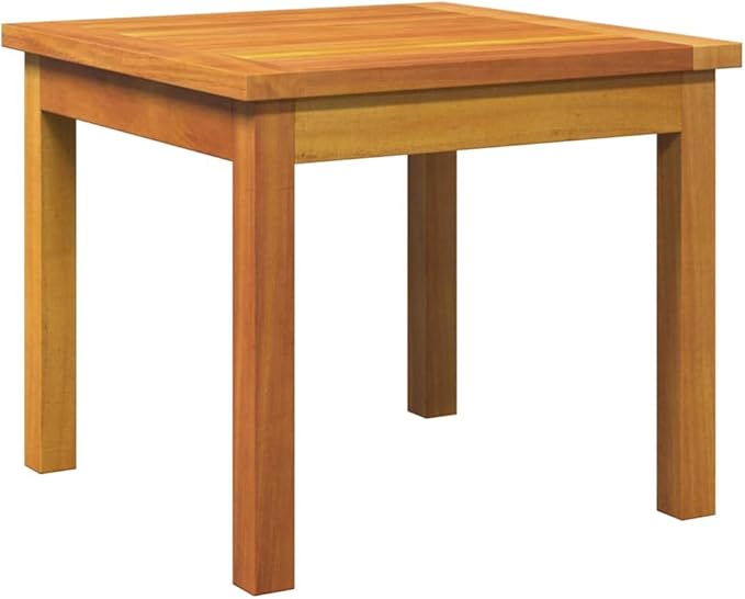 18" Acacia Wood Square Side Table, Natural Oil Finish, Sturdy Post Legs, Easy Assembly, Patio/Garden/Balcony - Photo 5