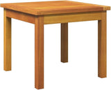 18" Acacia Wood Square Side Table, Natural Oil Finish, Sturdy Post Legs, Easy Assembly, Patio/Garden/Balcony - Photo 5