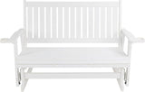 HIPS Patio Glider with Cup Holders, Durable Poly Lumber Material, All-Weather Resistant - Photo 8