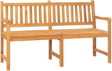 Solid Teak Wood 3-Seater Garden Bench with Convertible Table - Photo 3