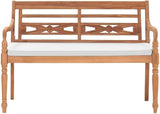 Garden Bench Deck Bench Batavia Bench with Cushions 47.2" Teak - Photo 3