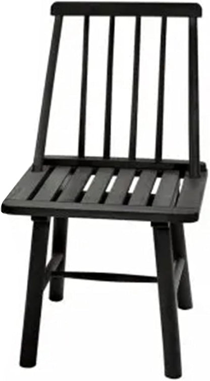 Four Seasons Courtyard 250 Pound Capacity Robust Classic Design Farmhouse Armless Indonesian Hardwood Chair for Indoor or Outdoor Use, Black