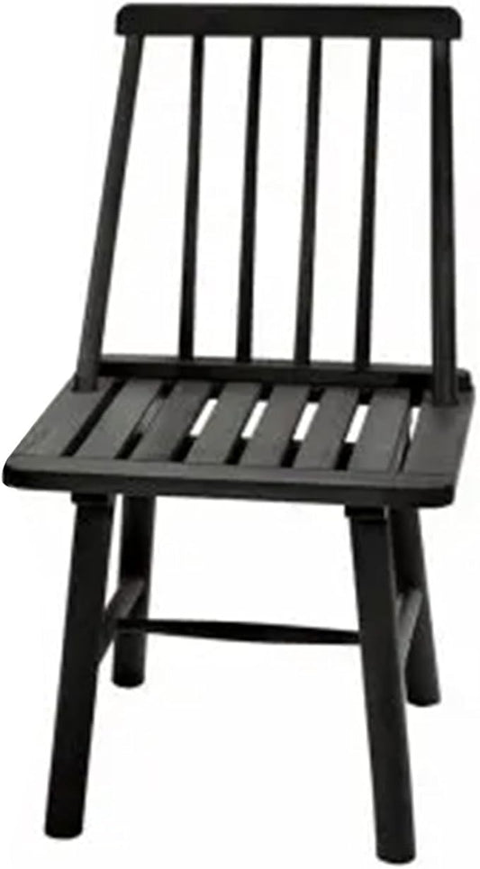 Four Seasons Courtyard 250 Pound Capacity Robust Classic Design Farmhouse Armless Indonesian Hardwood Chair for Indoor or Outdoor Use, Black