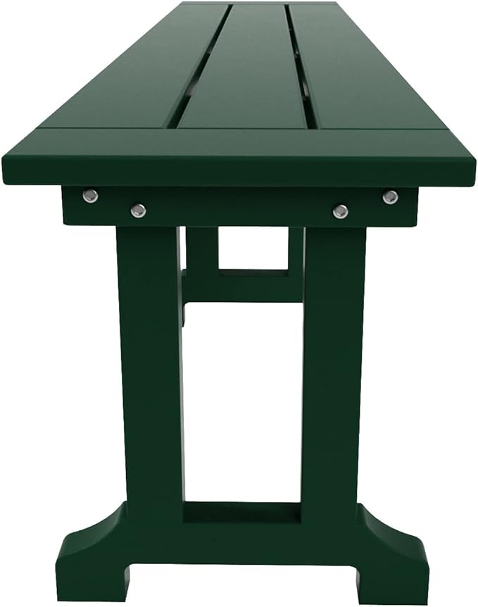 WO WESTIN OUTDOOR HDPE Laguna Trestle 65" Bench,Dark Green