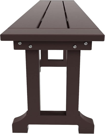WO WESTIN OUTDOOR HDPE Laguna Trestle 65" Bench,Dark Brown