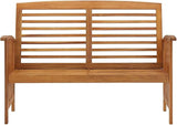 (Fast Delivery) Garden Wooden Benche, Slatted Design, Indoor/Outdoor Bench, with Backrest and Armrests, Durable, Wooden - Photo 3