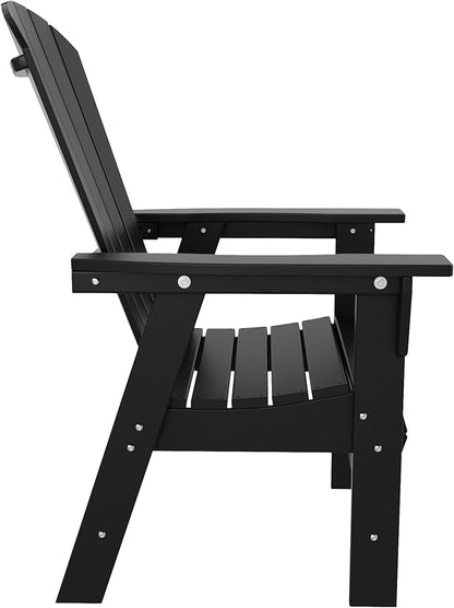 WO WESTIN OUTDOOR HDPE Altura Adirondack Dining Chair,Black