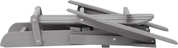 Wooden Folding Adirondack Chair Set of 2, Wood Lounge Patio Chair for Garden Outdoor - Photo 9