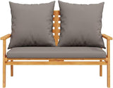 Garden Sofa Bench Dark Grey Solid Acacia Wood 47.2 in Long - Photo 4
