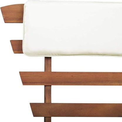 Patio Bench with Cushions 2-in-1 74.8” Solid Acacia Wood，Garden Benches,Park Benches,Outdoor Benches,Outdoor Furniture for Park Patio Deck Deck Lawn
