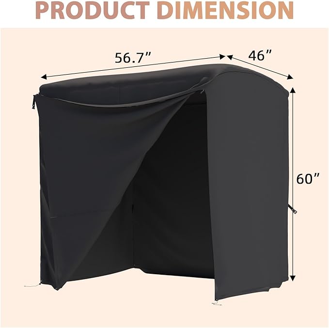 AECOJOY 2-Seat Outdoor Patio Swing Chair with Cover, Porch Swings Chairs for Adult - Photo 6