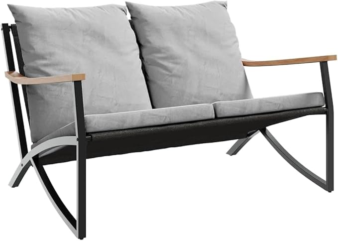 Outdoor Garden Bench, 47.2-Inch 2-Seater Patio Loveseat with Cushions - Photo 2