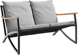 Outdoor Garden Bench, 47.2-Inch 2-Seater Patio Loveseat with Cushions - Photo 2