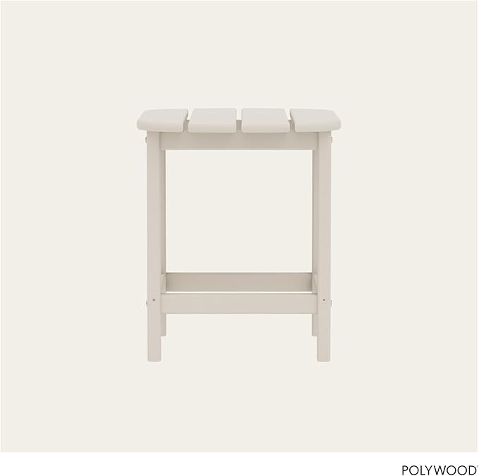 POLYWOOD SBT18SA South Beach 18" Outdoor Side Table, Sand