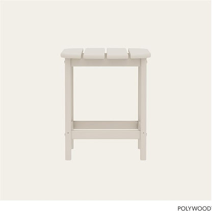 POLYWOOD SBT18SA South Beach 18" Outdoor Side Table, Sand