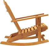 Natural Teak Garden Adirondack Rocking Chair Set of 2 - Photo 6