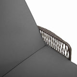 Modern Sun Lounger with Adjustable Backrest, Grey Outdoor Chaise Lounge Chair for Patio Garden Poolside - Photo 9