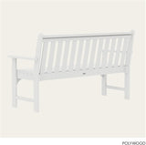 POLYWOOD Vineyard 60" Outdoor Patio Bench, White - Photo 5
