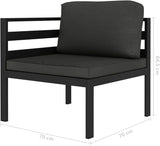 vidaXL Patio Furniture Set 2 Piece, Patio Conversation Set with Cushions - Photo 4