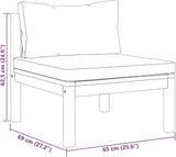 vidaXL Patio Sofa Set 2 Piece, Sectional Sofa with Cushions, Modular Seat with Tea Table - Photo 3
