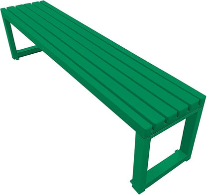 Garden Benches for Outdoors 2-Person Patio Bench Park Seat Metal Bench Backless Seat Weatherproof Chair for Backyard Front Porch Entryway, 3.3ft 3.9ft 4.9ft 5.9ft(Green,4.9ft)