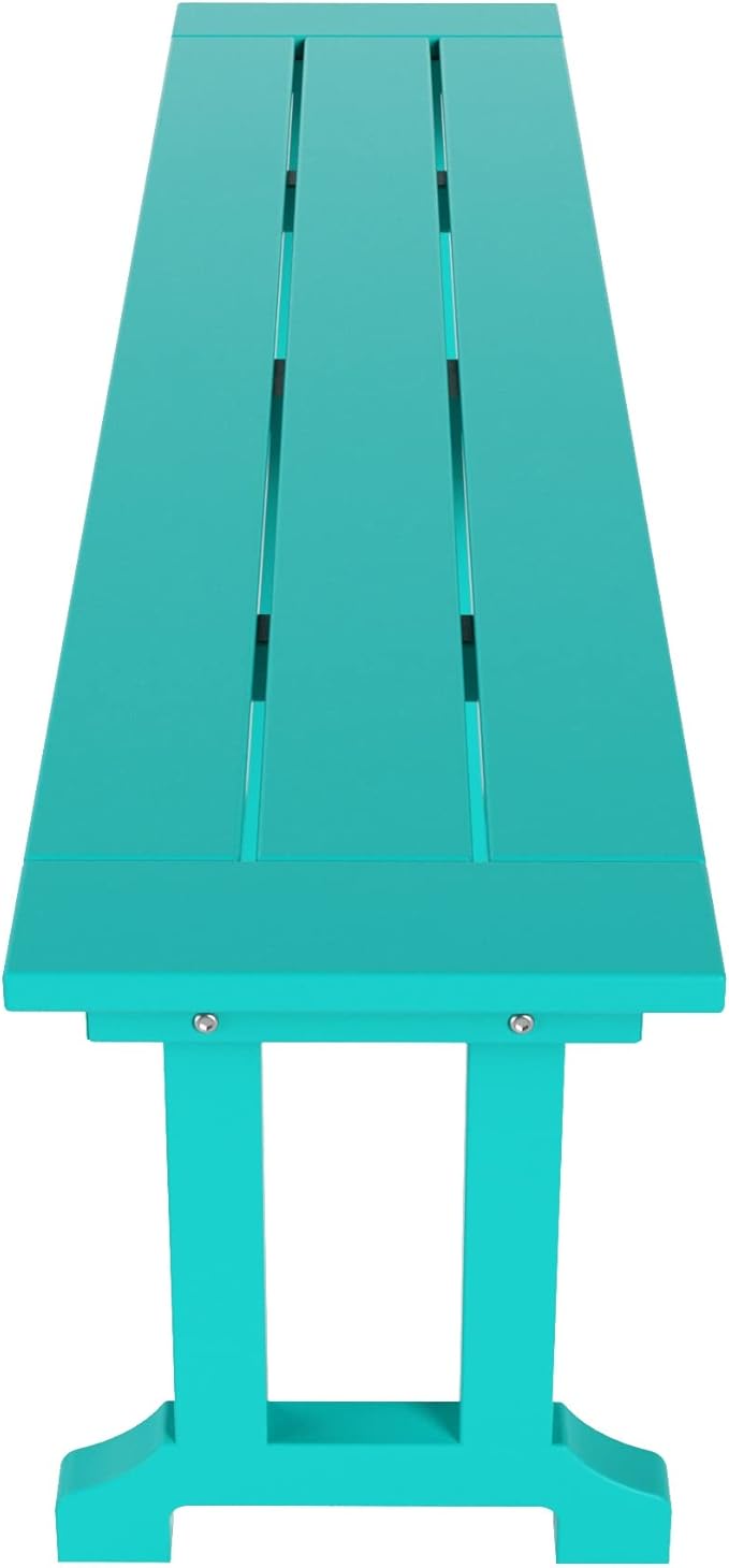 WO WESTIN OUTDOOR HDPE Laguna Trestle 65" Bench,Turquoise