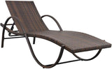 25x76in Adjustable PE Rattan Sun Lounger with Cushion - Photo 3