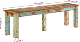 Solid Reclaimed Wood Outdoor Bench for Patio Garden Seating with Rustic Aesthetic and Durable Construction Comfortably - Photo 2