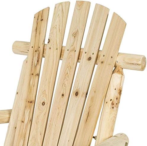Outdoor Wooden Log Adirondack Rocker, Rocking Chair, Natural Wood - Adirondack Style - Photo 3