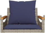 Patio Swing Bench Gray with Comfy Cushions, UV-Resistant Durable Outdoor Furniture for Balcony Garden - Photo 5