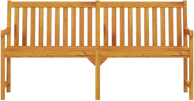 Benches for Outside,Patio Bench,Bench with Back,Yard Bench,Porch Bench,with Armrests,for The Front Porch,Deck, Balcony,Backyard,Garden, Lawn,Park, Path,70.9" Solid Acacia Wood