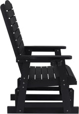 Poly Lumber Patio Glider for One Person, with Cup Holders, High Backrest and Deep Contoured Seat, HIPS Material - Photo 8