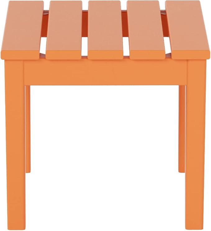 WestinTrends Ashore Outdoor Patio Modern Adirondack Side Table, Orange